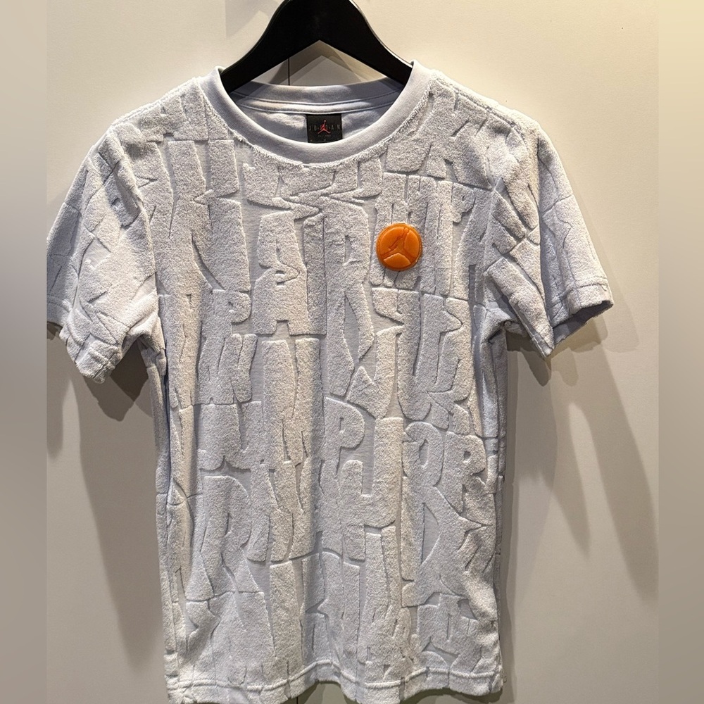 Jordan Kids Shirt in White with Orange Accent